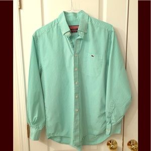 NWOT! Vineyard Vines Green Gingham Button-Down.